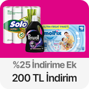 Süpermarket Ürünlerinde %25 İndirimlere Ek 200 TL Anında İndirim