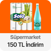 Süpermarket Ürünlerinde Tüm İndirimlere Ek 150 TL Anında İndirim