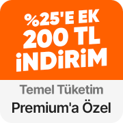 %25'e Ek 200 TL İndirim