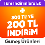 GüNEŞ ürünleriNDE 800 TLYE 200TL KUPON indirimİ