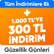 Tüm İndirimlere Ek 300 TL Anında İndirim*