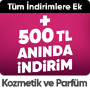 Güzellik ürünlerinde tüm indirimlere ek 500 TL indirim
