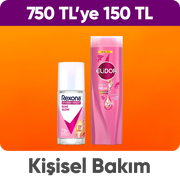 Elidor,Clear,Rexona Ürünlerinde 750 TLye 150 TL İndirim