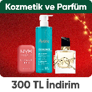 Kozmetik Ürünlerinde 1200 TL'YE 300 TL İNDİRİM