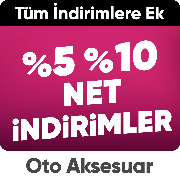 Premium'a Özel Oto Aksesuar Ürünlerinde Tüm İndirimlere Ek Sepette %5 - %10  Net İndirim