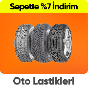 Yaz ve 4 Mevsim Oto Lastiklerde 1000 TL Üzeri Sepette %7 İndirim