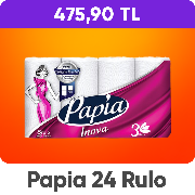 Inova 24 Rulo Kağıt Havlu 475,90 TL fiyatına ek 150 TL anında indirimli