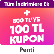 Tüm indirimlere 800 TL'ye 100 TL indirim kuponu