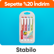 Stabilo Markasında Sepette %20 İndirim
