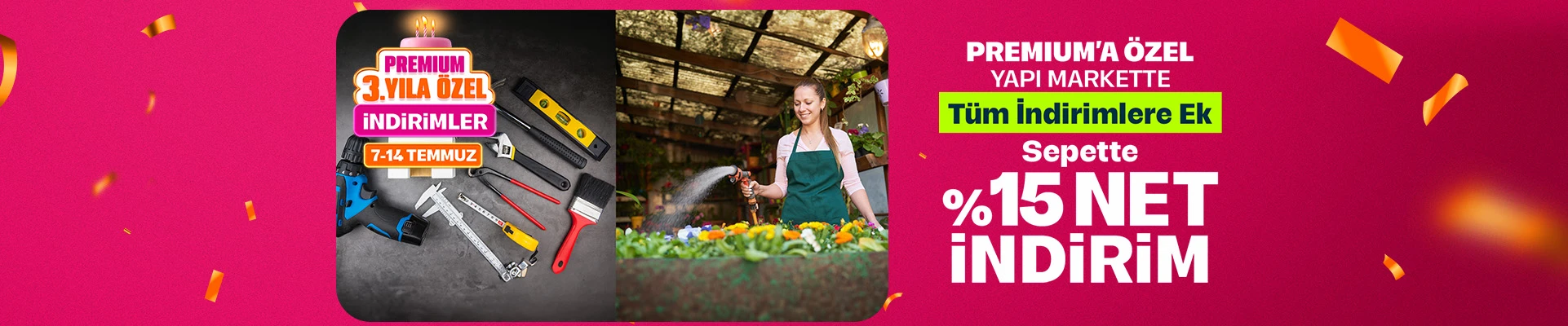 Premium'a Özel Yapı Market %15 İndirim