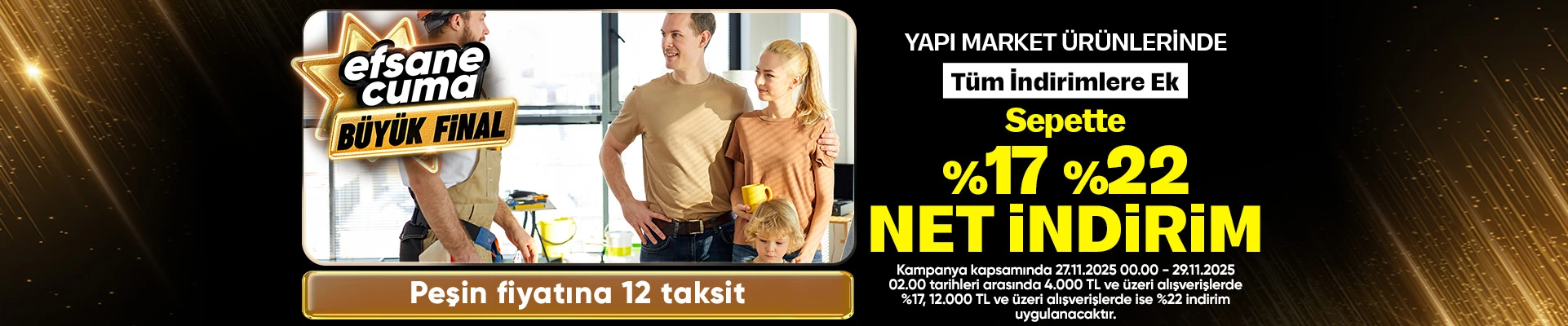 Yapı Market Ürünlerinde Fırsat Günleri