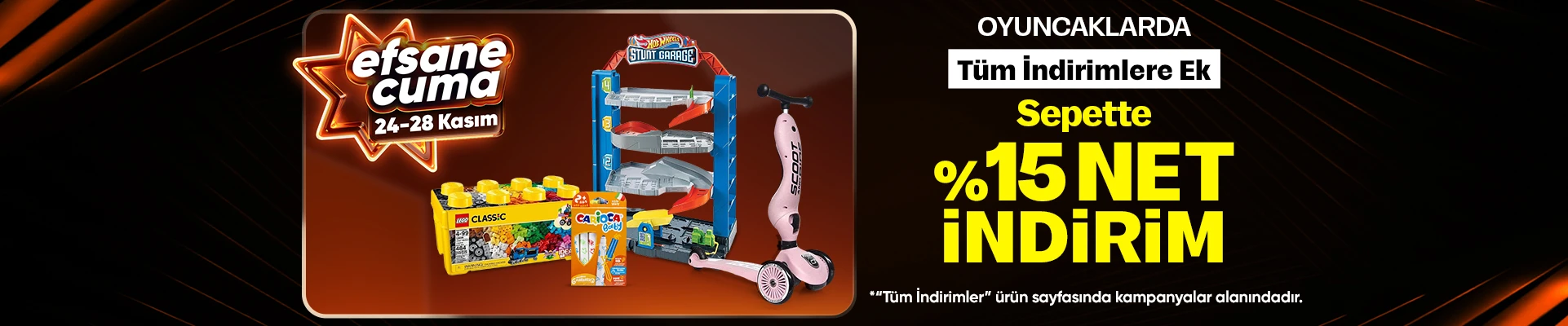 oyuncak 15% net indirim