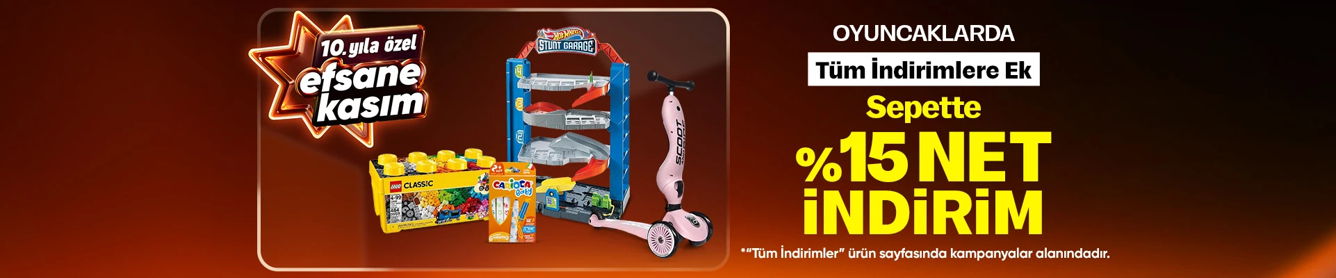 oyuncak 15% net indirim