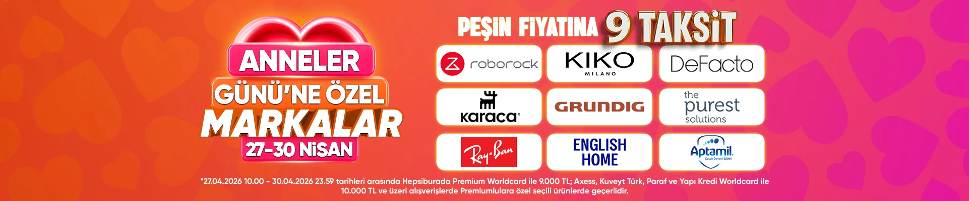 Anneler gününe özel marka günleri