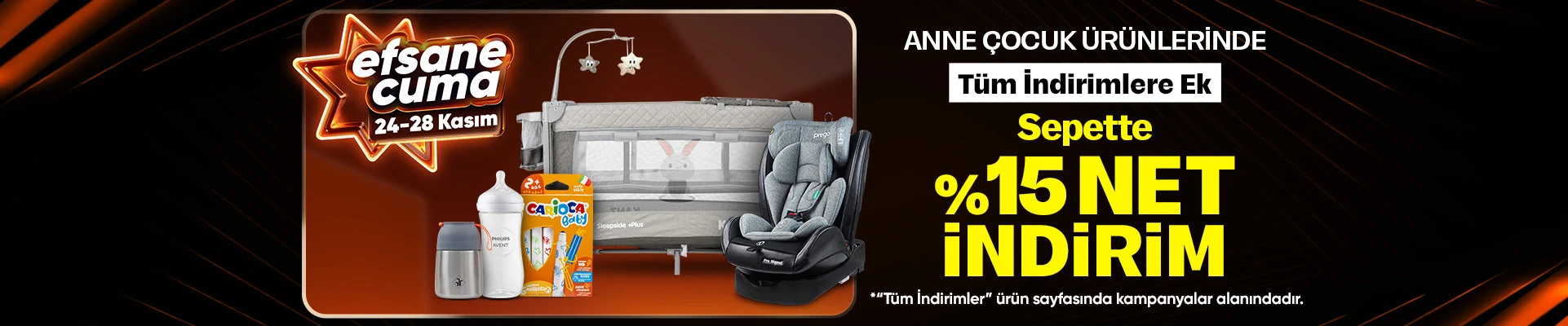 Anne çocuk %15 net indirim