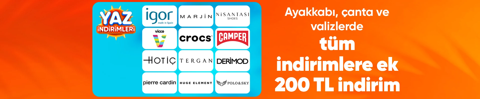Ayakkabı & Çanta & Valiz Festivalinde Tüm İndirimlere Ek sepette 1.500 TL'ye 200 TL indirim