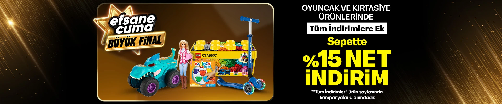 oyuncak 15% net indirim