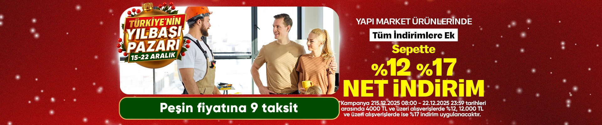 Yapı Market Ürünlerinde Fırsat Günleri