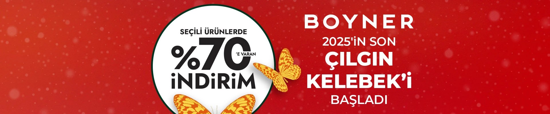 Boyner Seçili Ürünlerde %70'e varan indirim