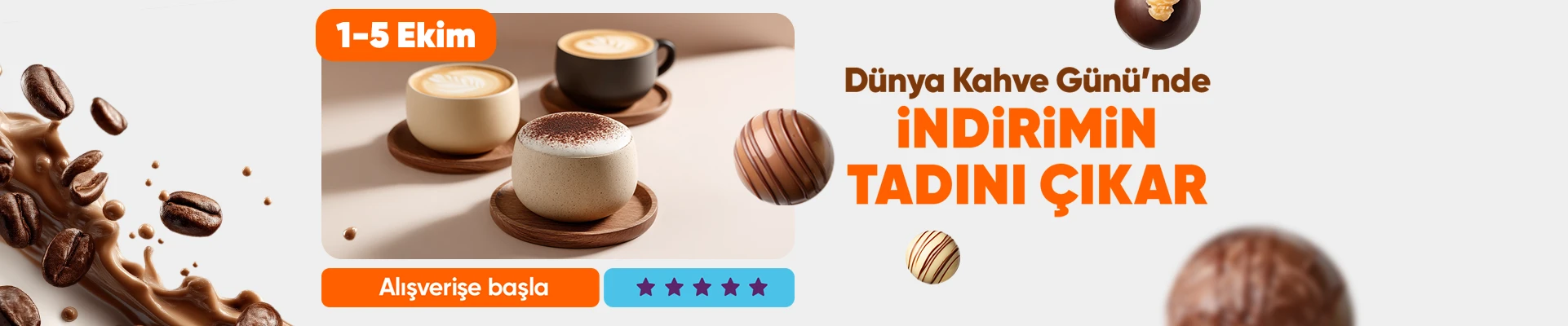  Dünya Kahve Günü Haftası Fırsatları