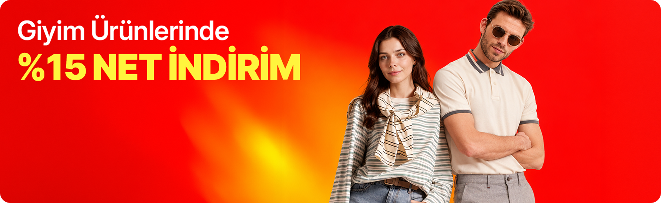 Giyim Ürünlerinde %15 NET İNDİRİM