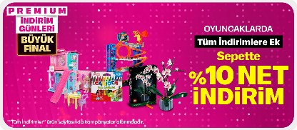 oyuncak 10% net indirim