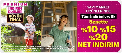 Yapı Market Ürünlerinde Sepette %10 - %20 Net İndirim