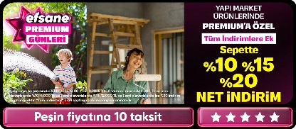 Premium' a Özel Yapı Market Ürünlerinde Sepette %10 -%15- %20 Net İndirim