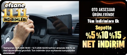 Oto Aksesuar Ürünlerinde Tüm İndirimlere Ek Sepette %5 - %10  Net İndirim
