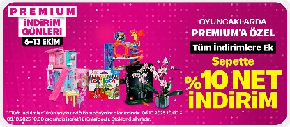 oyuncak 10% net indirim