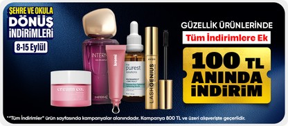 Tüm İndirimlere Ek  100 TL İndirim