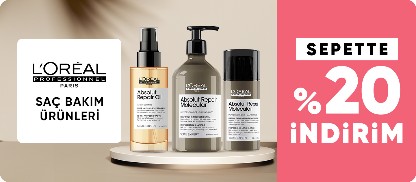 L'Oréal Professionnel Ürünlerinde Sepette %20 İndirim
