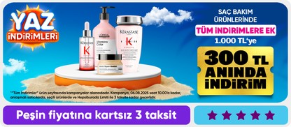 Saç Bakım ürünlerinde Tüm indirimlere ek 1000 TL'ye 300 TL anında indirim