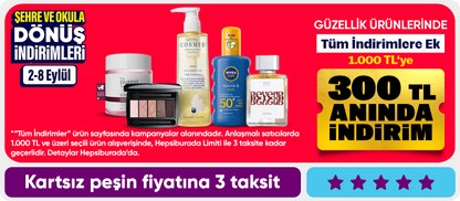 Güzellik ürünlerinde tüm indirimlere ek "1000 TL'ye 300 TL indirim