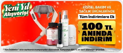 kişisel bakım 800TL ve Üzerine 100TL İndirim