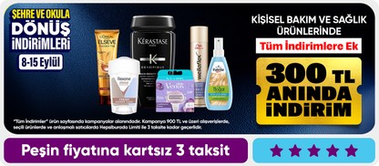 tüm indirimlere ek "900 TL'ye 300 TL indirim