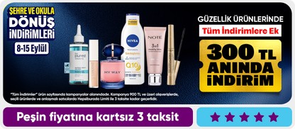 tüm indirimlere ek "900 TL'ye 300 TL indirim
