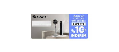 Seçili Gree Isıtma ve Soğutma Ürünlerinde Sepette %10 Net İndirim!