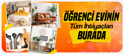 Öğrenci evinin tüm ihtiyaçları burada
