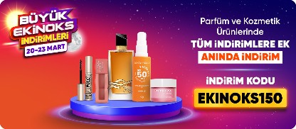 Parfüm ve Kozmetik Ürünlerinde Tüm İndirimlere Ek Anında İndirim