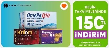 TABVITAMINS Lansmana Özel 600 TL'ye 150 TL indirim