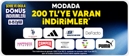 200 TL ye varan indirimler