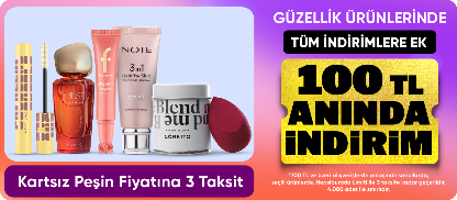 Güzellik Ürünlerinde Tüm İndirimlere Ek 100 TL Anında İndirim*