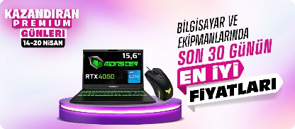 bilgisayar ve ekipmanlarında son 30 günün en iyi fiyatları