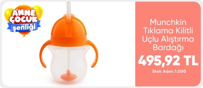 Munchkin Tıklama Kilitli Uçlu Alıştırma Bardağı, 6AY+, 207ML