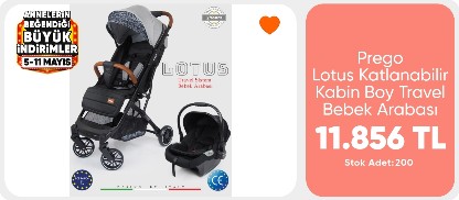 Prego Lotus Katlanabilir Kabin Boy Travel Bebek Arabası