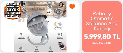 Robaby Otomatik Sallanan Ana Kucağı Elektrikli Ana Kucağı Sallanan Bebek Ana Kucağı Otomatik Ana Kucağı