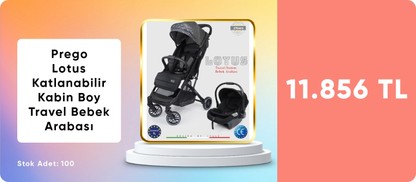 Prego Lotus Katlanabilir Kabin Boy Travel Bebek Arabası        8299 TL