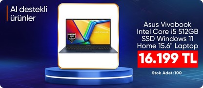 Asus Vivobook Intel Core i5 512GB SSD Windows 11 Home 15.6" Laptop