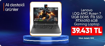 Lenovo LOQ  AMD Ryzen 7 12GB DDR5 1TB SSD RTX4050 6GB Gaming Laptop